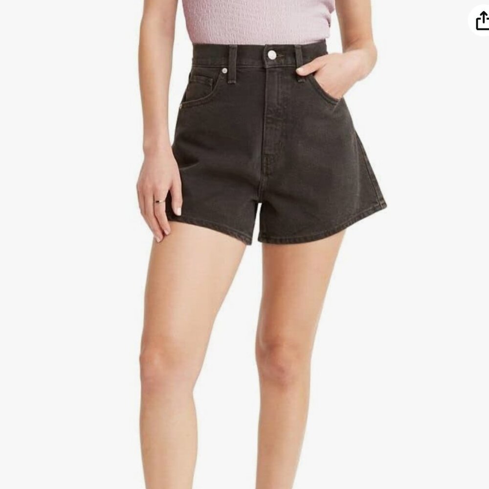 Levi's High Waisted Mom Shorts, size 26 - Black wash